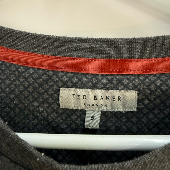 Ted Baker Gray Crewneck Sweater with Urban Pattern - Picture 2 of 2